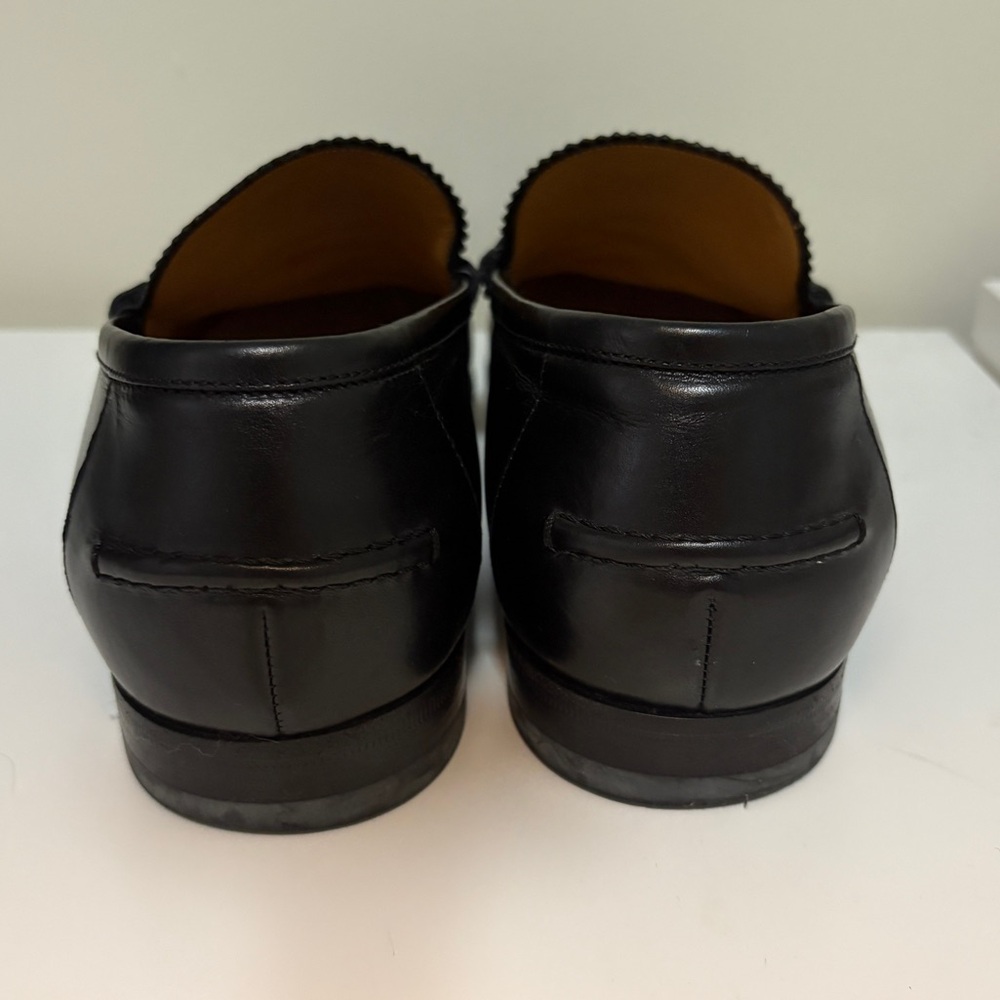 Gucci Black Leather Bamboo Horsebit Slip On Loafers 9 - Picture 5 of 6